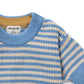 Wilson & Frenchy Organic Knitted Stripe Jumper Frosted Blue