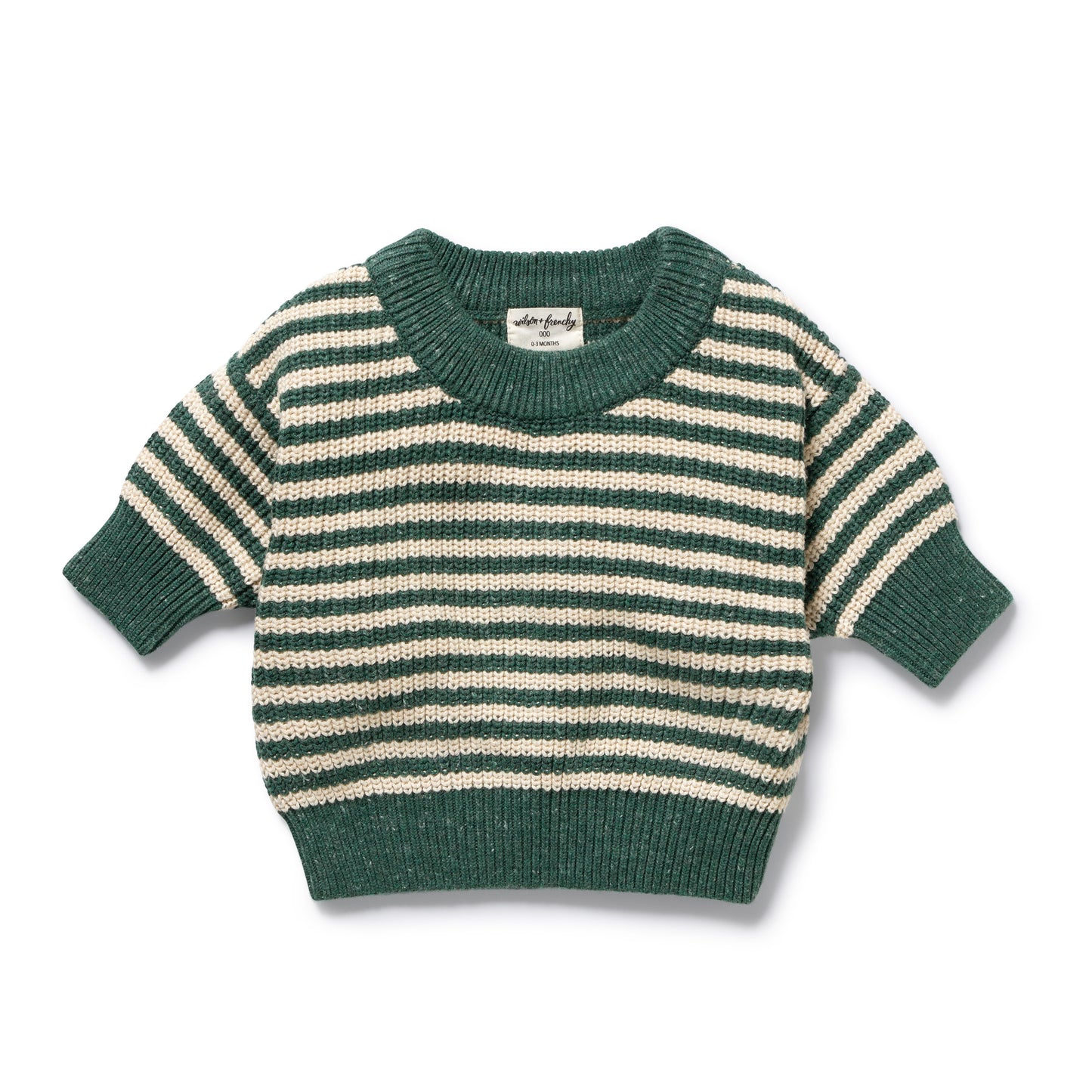 Wilson & Frenchy Organic Knitted Stripe Jumper Clover