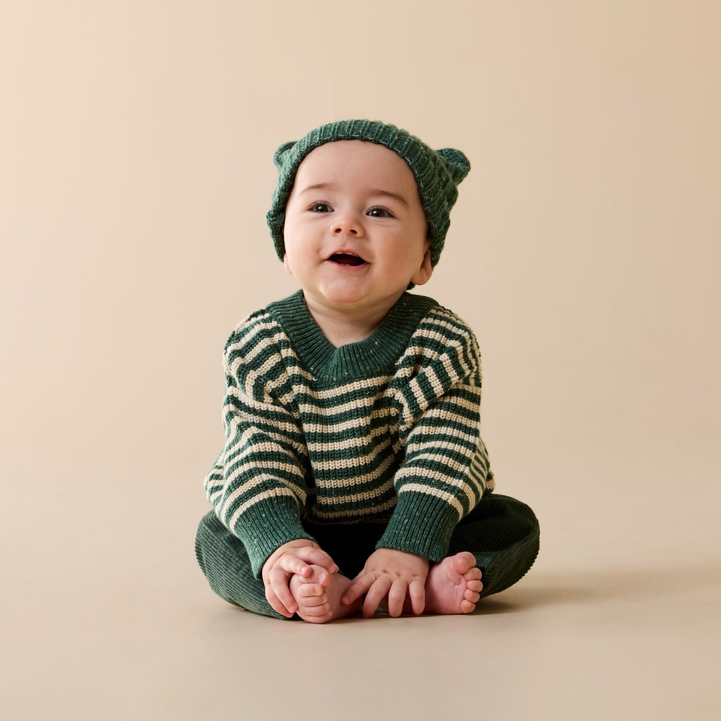 Wilson & Frenchy Organic Knitted Stripe Jumper Clover