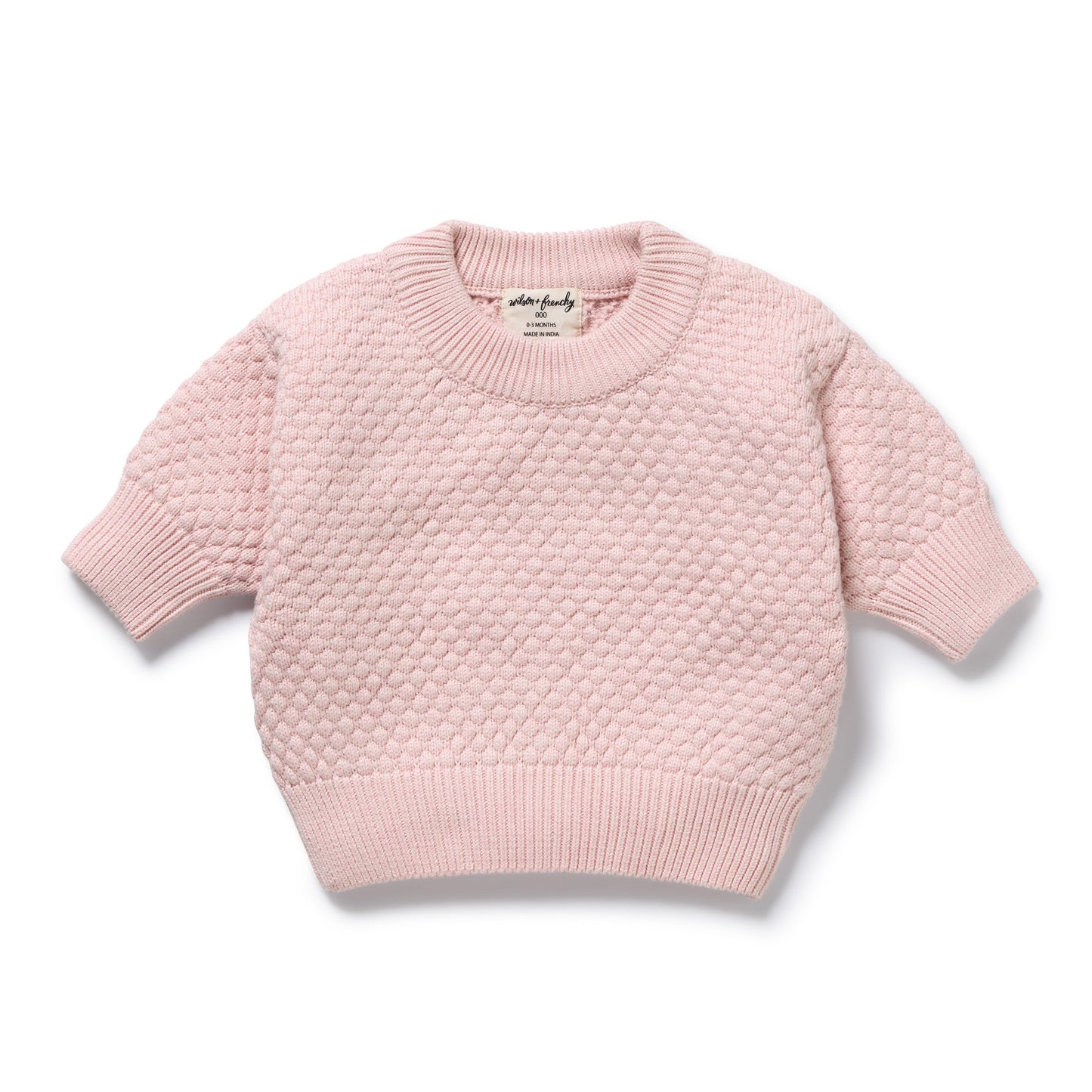 Wilson & Frenchy Organic Knitted Bubble Jumper Marshmellow