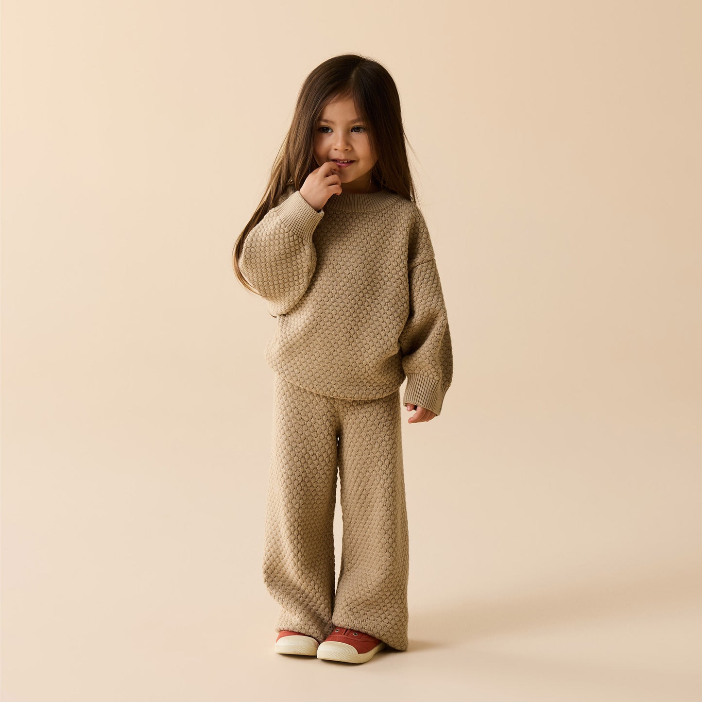 Wilson & Frenchy Organic Knitted Bubble Jumper Oat