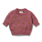 Wilson & Frenchy Organic Knitted Bauble Jumper Rhubarb