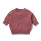 Wilson & Frenchy Organic Knitted Bauble Jumper Rhubarb
