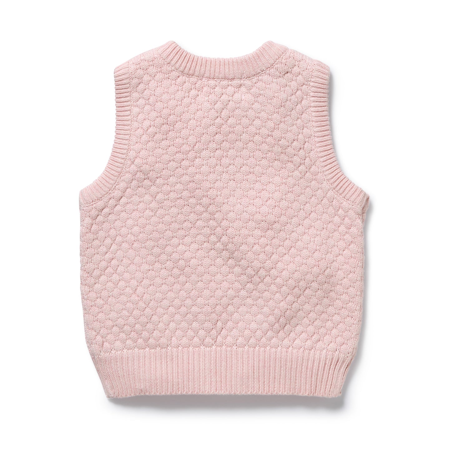 Wilson & Frenchy Organic Knitted Bubble Vest Marshmellow