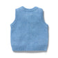 Wilson & Frenchy Organic Knitted Vest Frosted Blue
