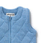 Wilson & Frenchy Organic Knitted Vest Frosted Blue