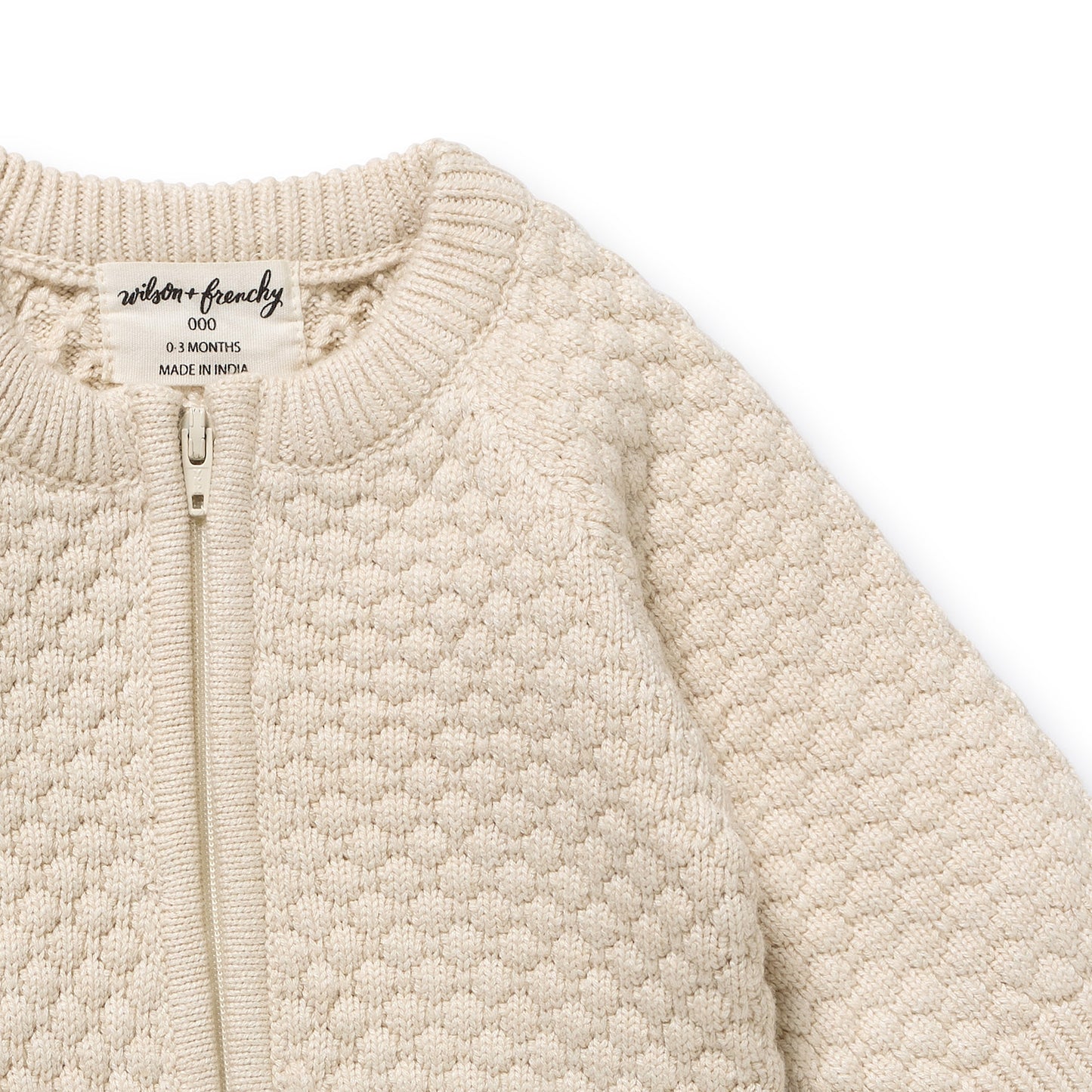 Wilson & Frenchy Organic Knitted Bauble Growsuit Cream