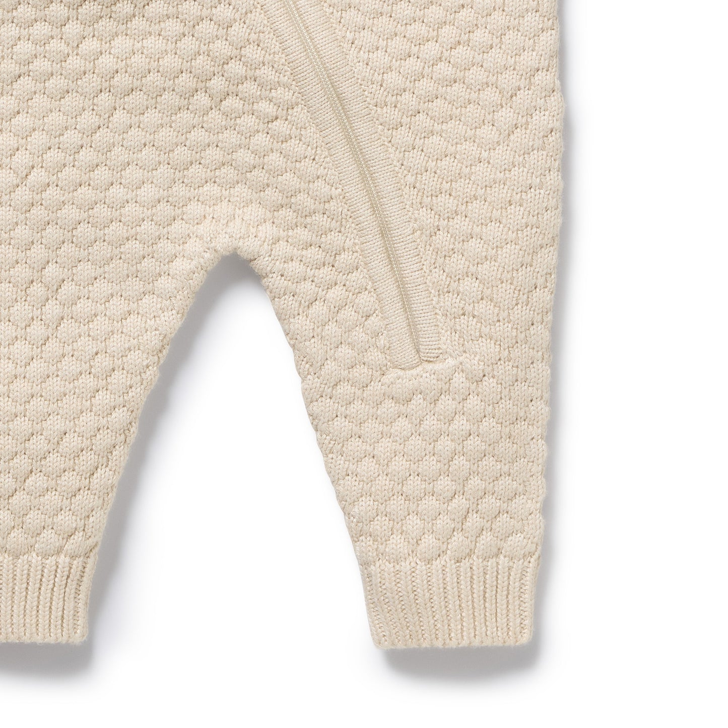 Wilson & Frenchy Organic Knitted Bauble Growsuit Cream