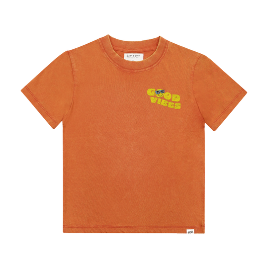 Band of Boys Washed Orange Good Vibes Guy Tee