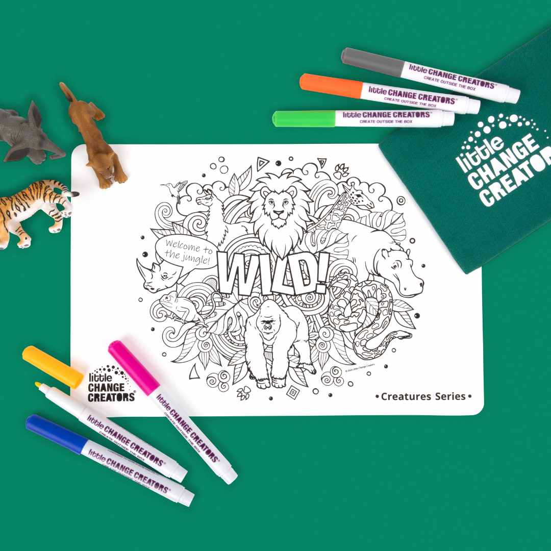 Little Change Creators Pocket Reuseable Colouring Set Wild