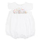 Minihaha Florence Hand Embroidered Romper White