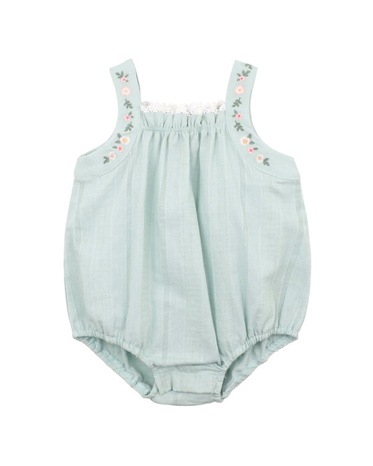 Minihaha Zoe Embroidered Bodysuit Sage