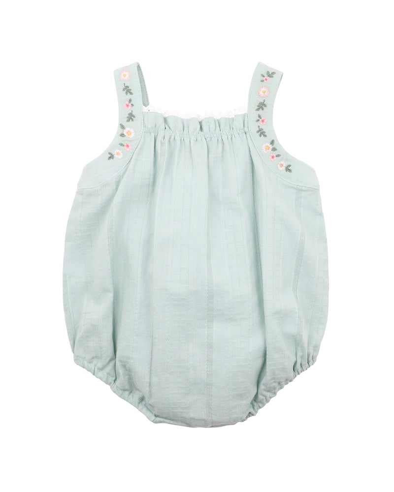 Minihaha Zoe Embroidered Bodysuit Sage