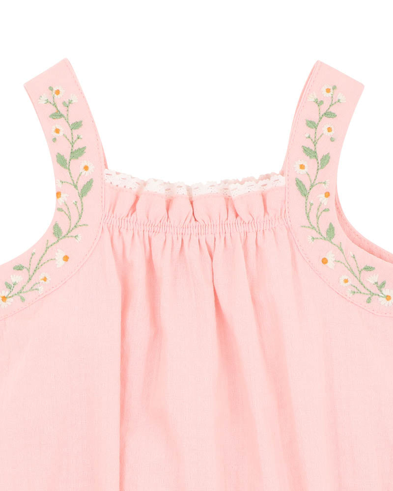 Minihaha Tess Embroderie Strap Bodysuit Pale Pink