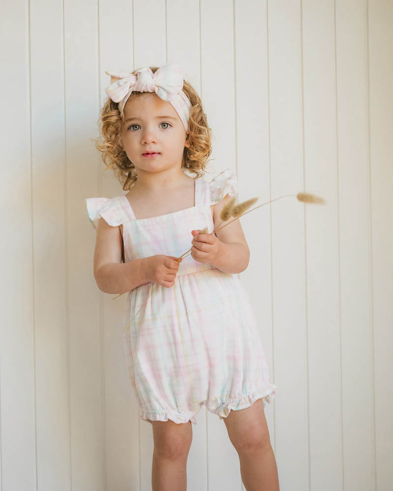 Minihaha Madelyn Check Bodysuit