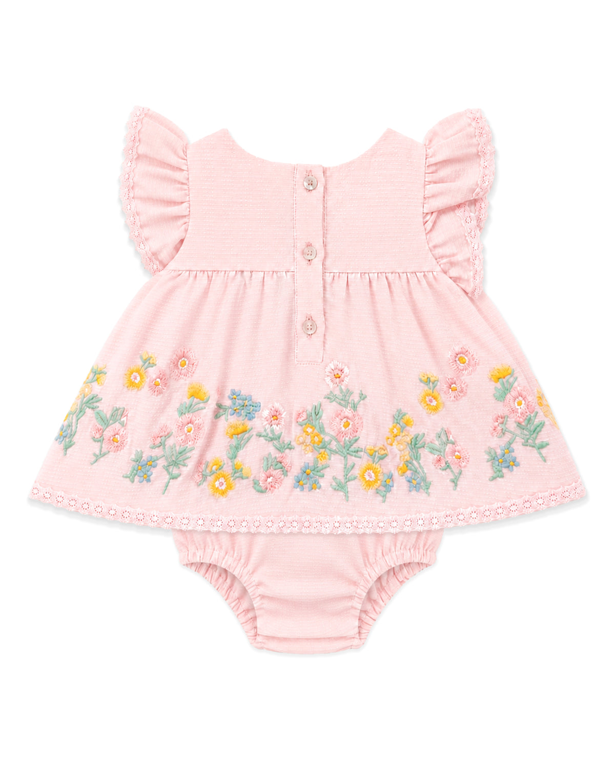 Minihaha Pia Embroidery Overlay Bodysuit