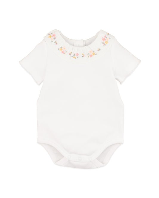Minihaha Willa Organic Embroidered Collar Bodysuit