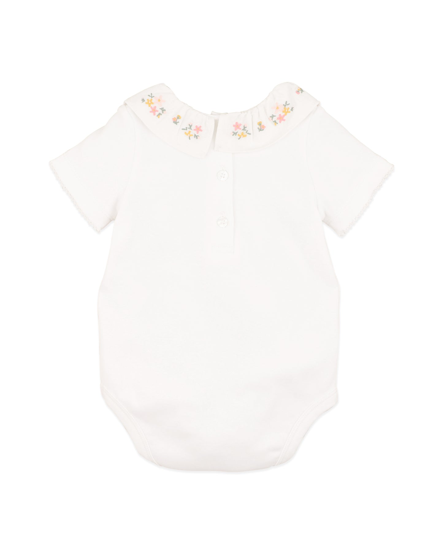 Minihaha Willa Organic Embroidered Collar Bodysuit