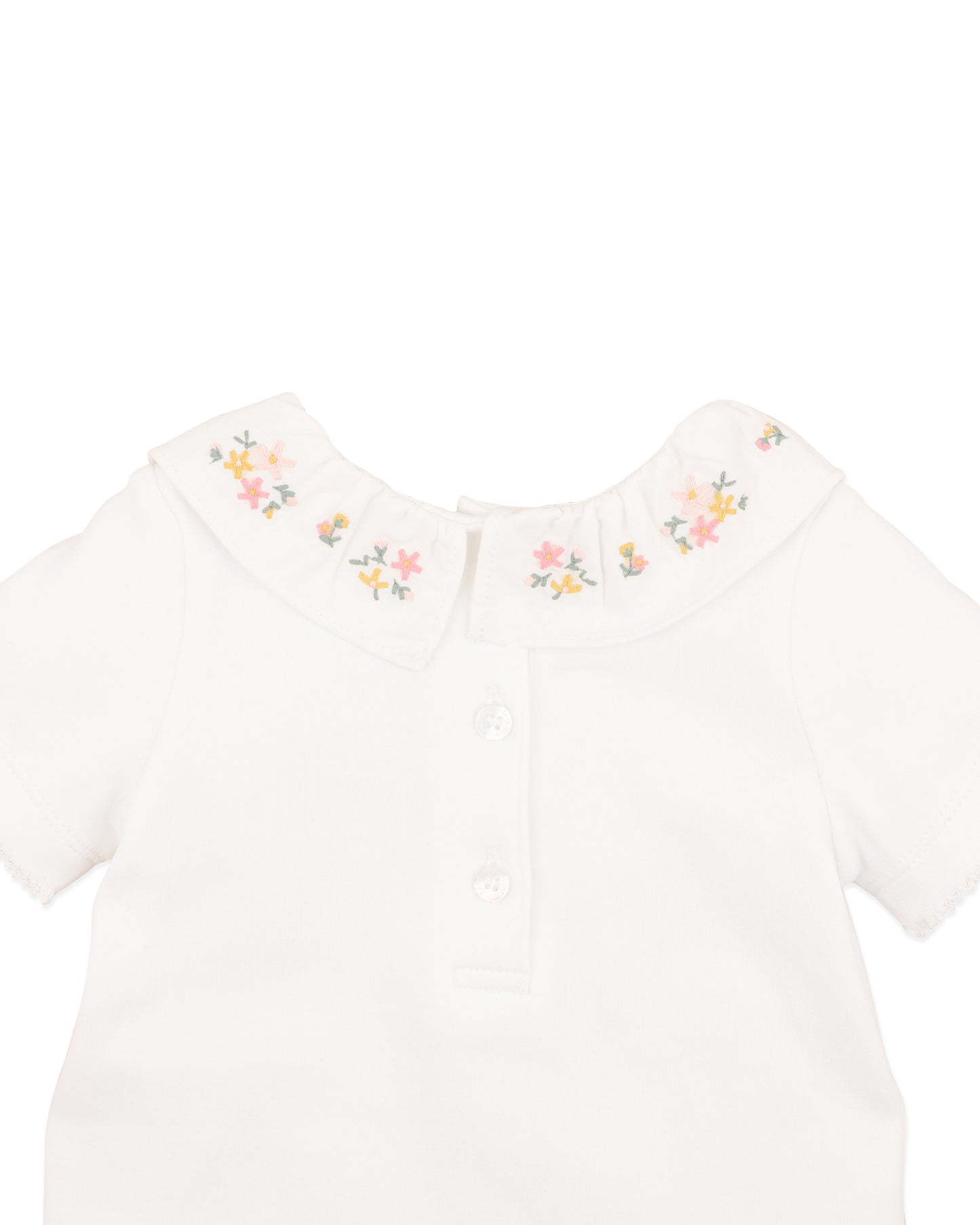 Minihaha Willa Organic Embroidered Collar Bodysuit