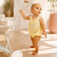 Minihaha Libby Check Romper with Embroidery Straps