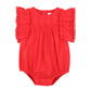 Minihaha Festive Stripe Broidery Bodysuit Red