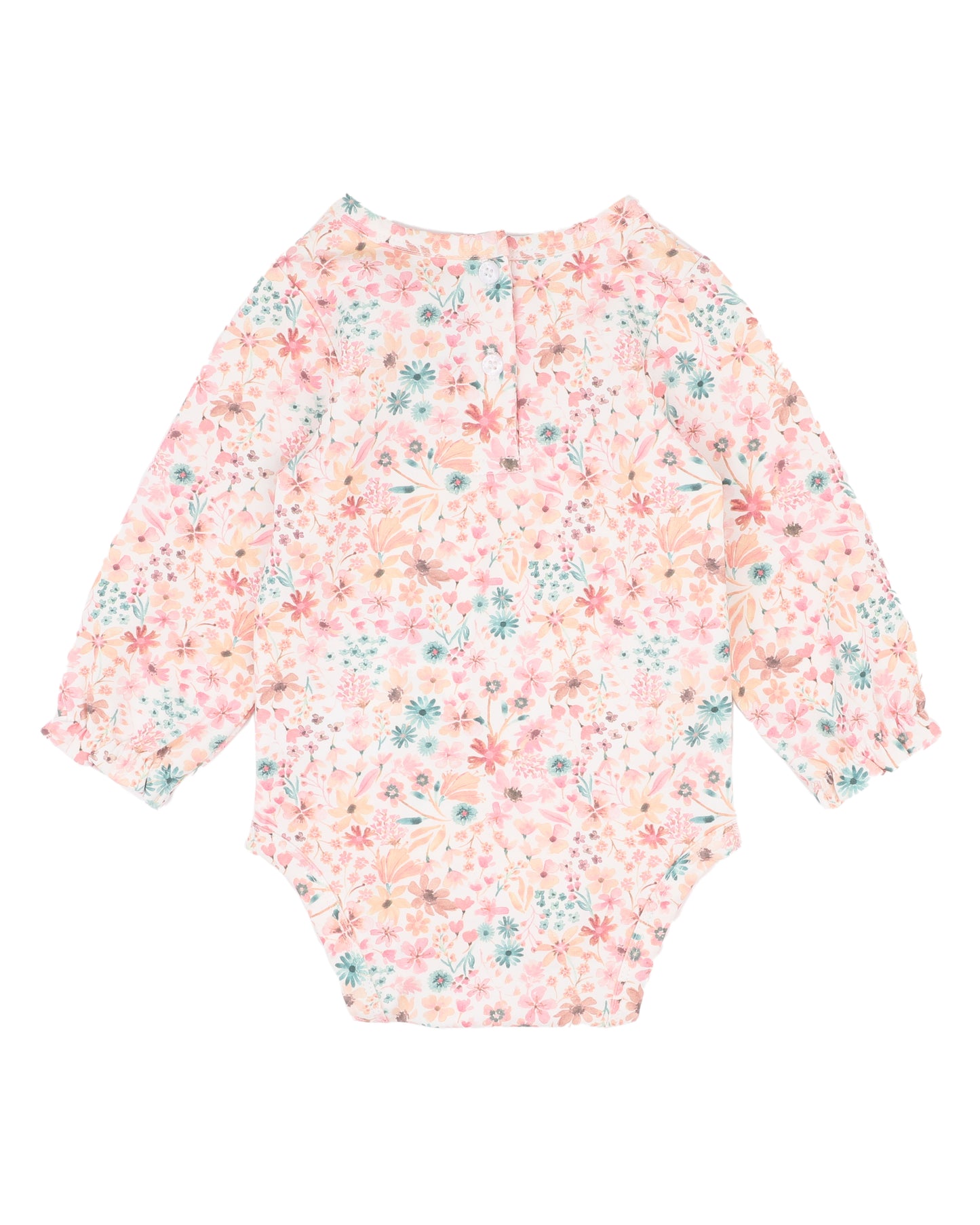 Minihaha Baby Fern Floral Organic Long Sleeve Bodysuit