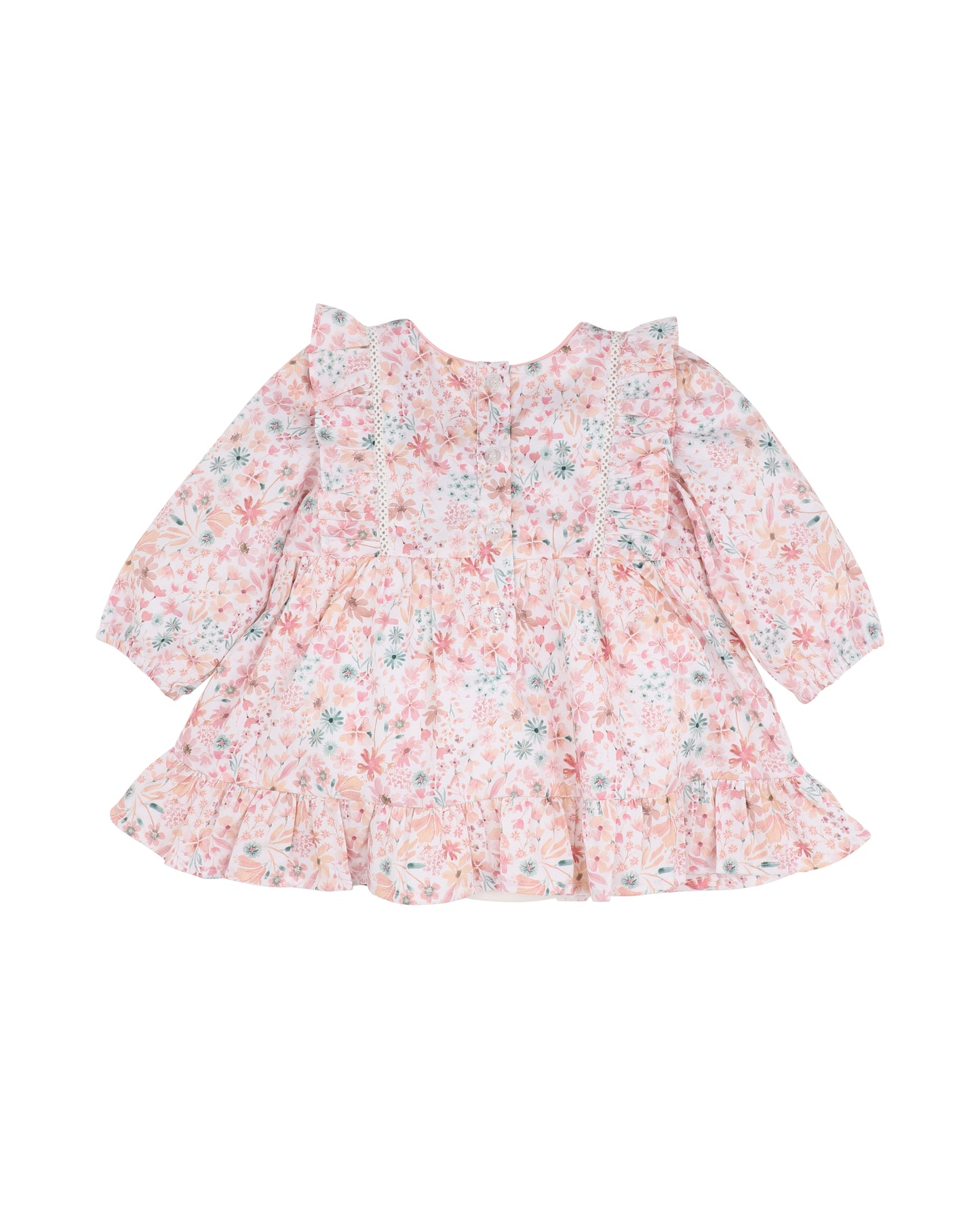Minihaha Baby Fern Floral Organic Overlay Dress