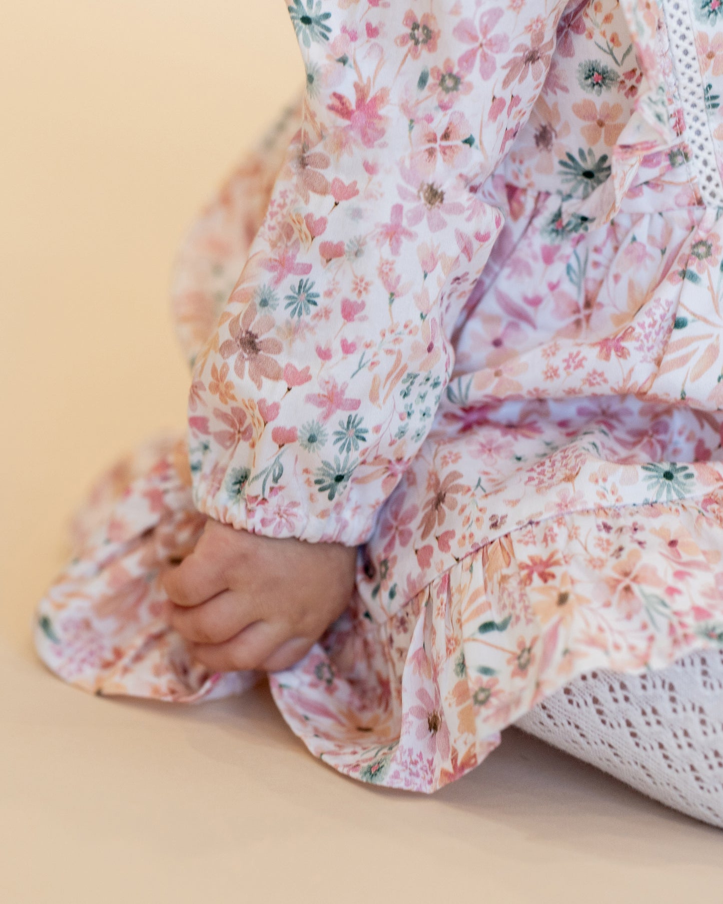 Minihaha Baby Fern Floral Organic Overlay Dress