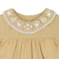 Minihaha Baby Winnie Embroidery Gingham Overlay Dress Mustard Check