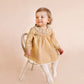 Minihaha Baby Winnie Embroidery Gingham Overlay Dress Mustard Check