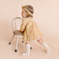 Minihaha Baby Winnie Embroidery Gingham Overlay Dress Mustard Check