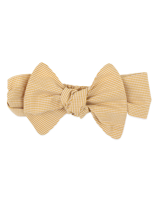 Minihaha Winnie Gingham Headband Mustard Check