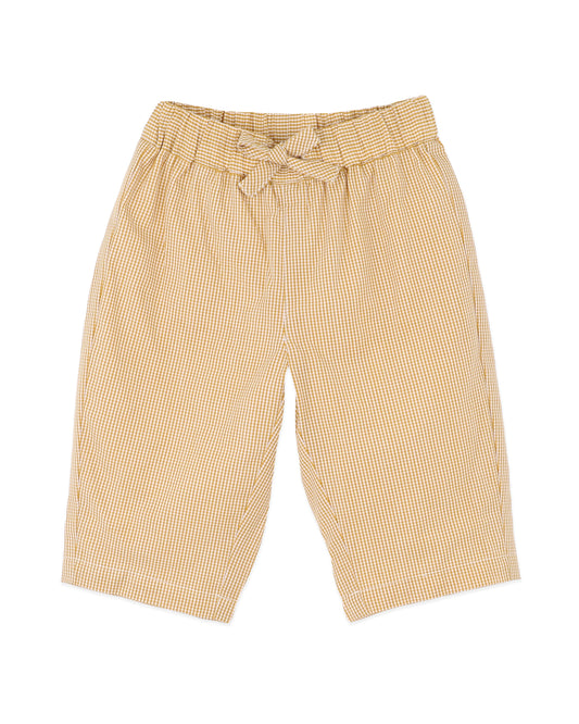 Minihaha Baby Winnie Gingham Pull On Pants Mustard Check