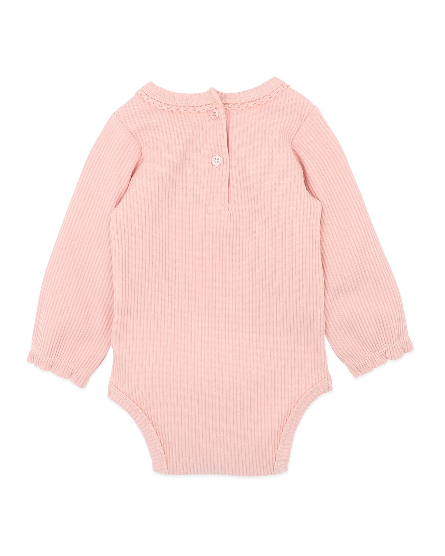 Minihaha Baby Emmy Long Sleeve Rib Bodysuit Dusty Rose
