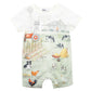 Minihaha Chester Farm Short Sleeve Romper Cloud