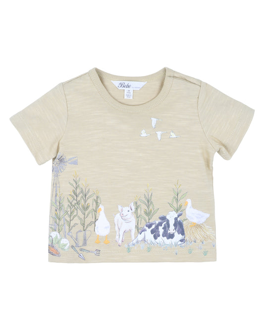 Minihaha Chester Farm Animals Tee Straw