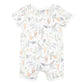 Minihaha Short Sleeve Zip Romper Ellis Print