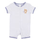 Minihaha Axel Stripe Organic Short Sleeve Zipsuit