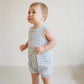 Minihaha Axel Check Romper Sky