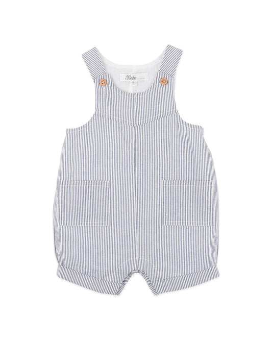 Minihaha Brady Stripe Woven Overalls Indigo Stripe