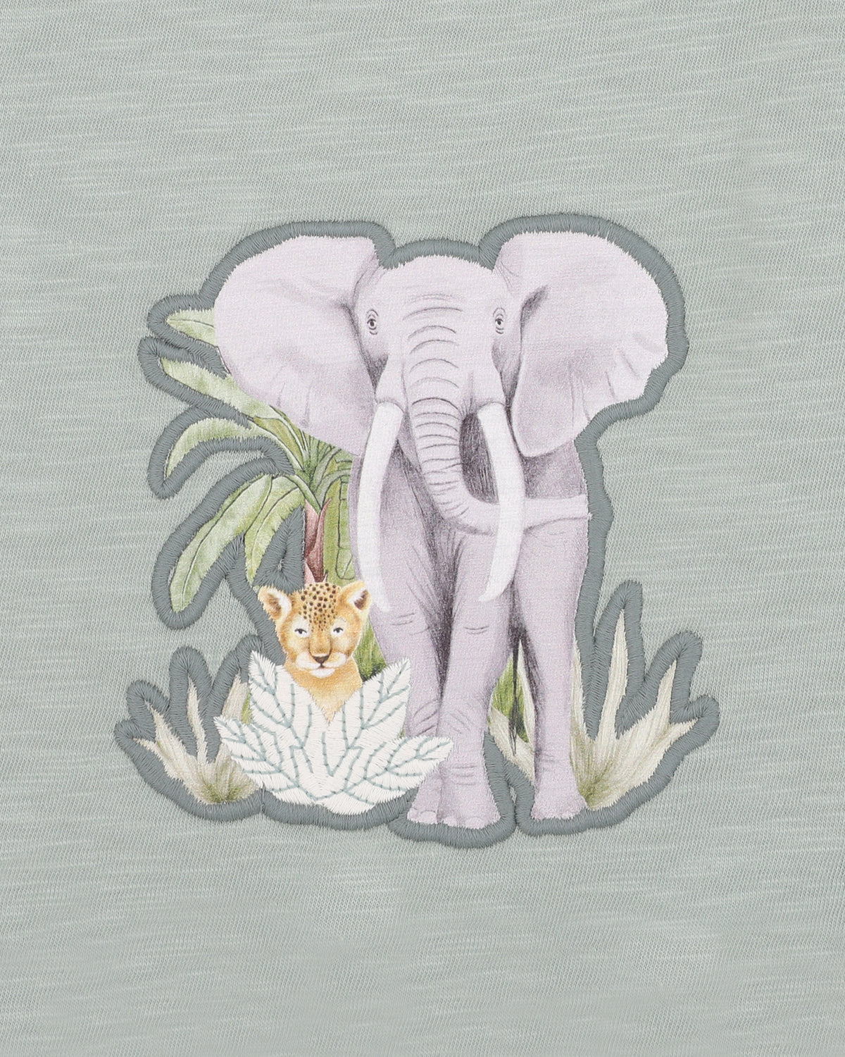 Minihaha Sway Print Elephant Romper