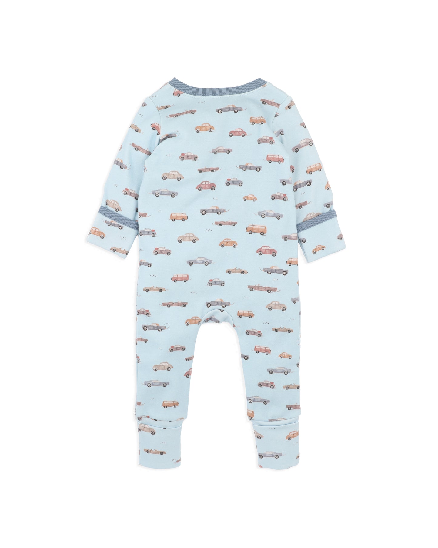 Minihaha Baby Alvin Car Organic Long Sleeve Zipsuit
