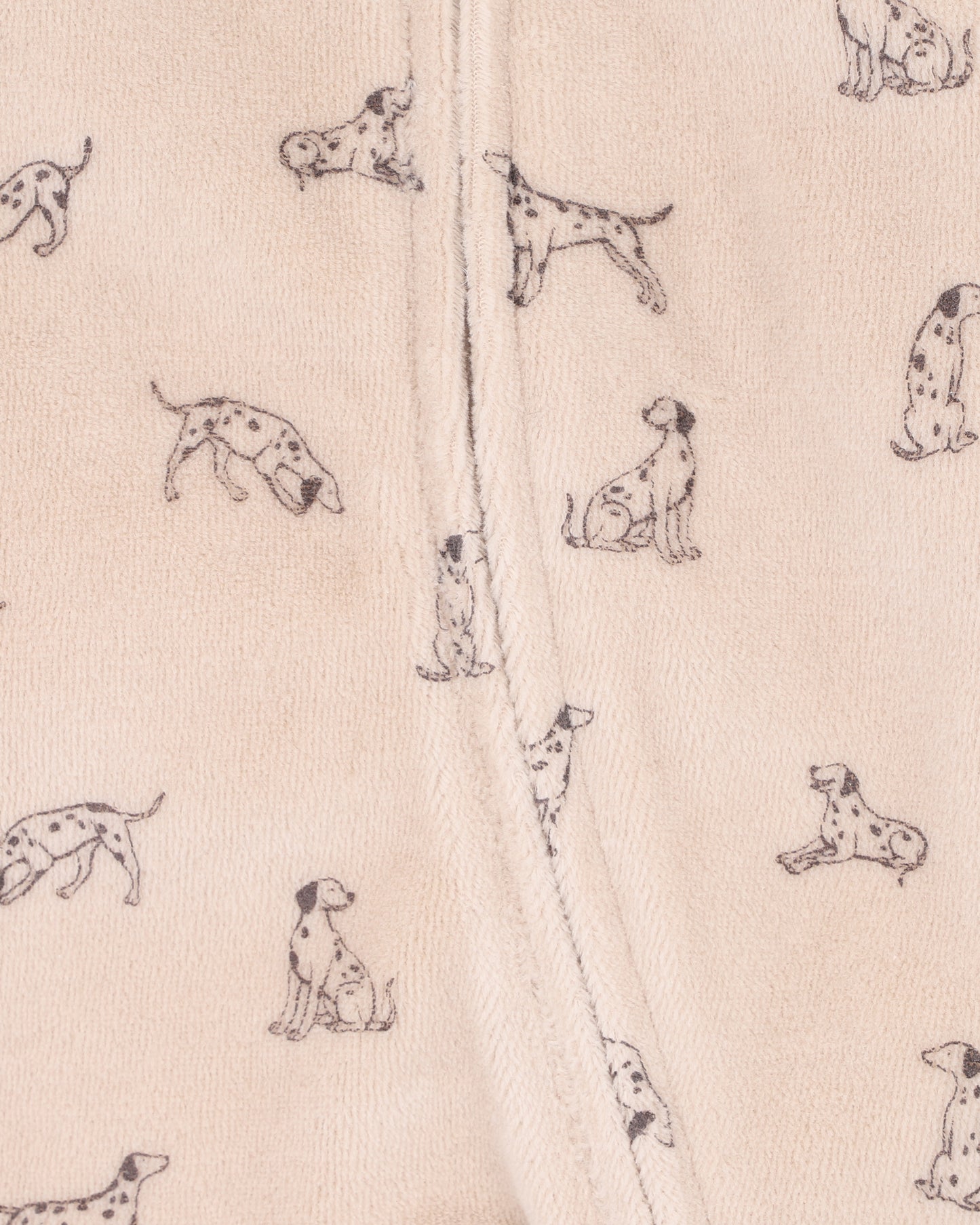 Minihaha Baby Otto Velour Zip Onesie Biscuit