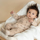 Minihaha Baby Otto Velour Zip Onesie Biscuit