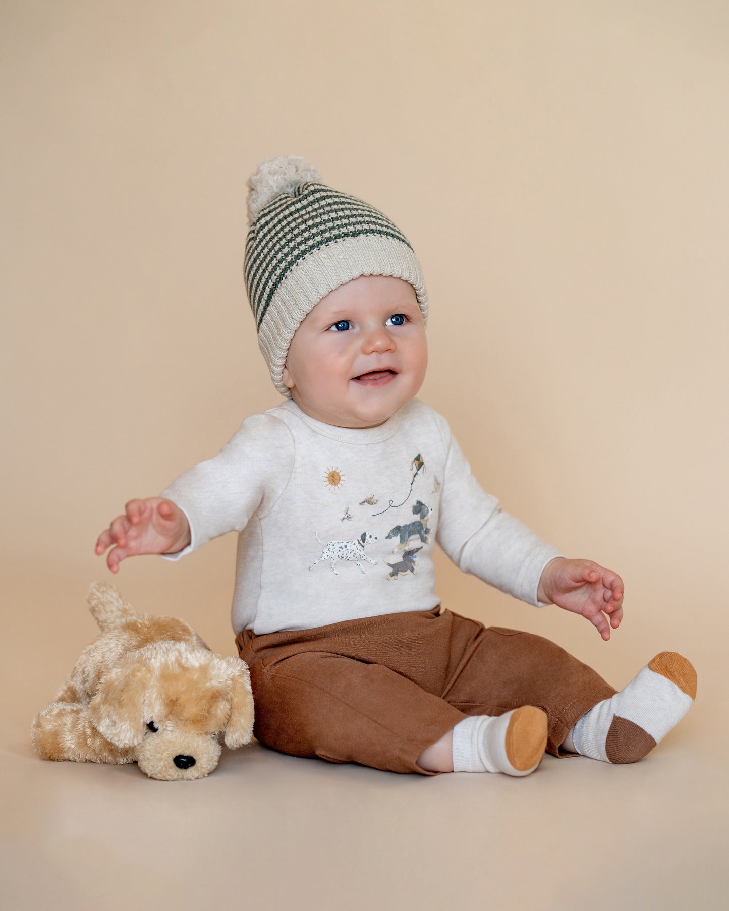 Minihaha Baby Otto Dogs Organic Long Sleeve Bodysuit