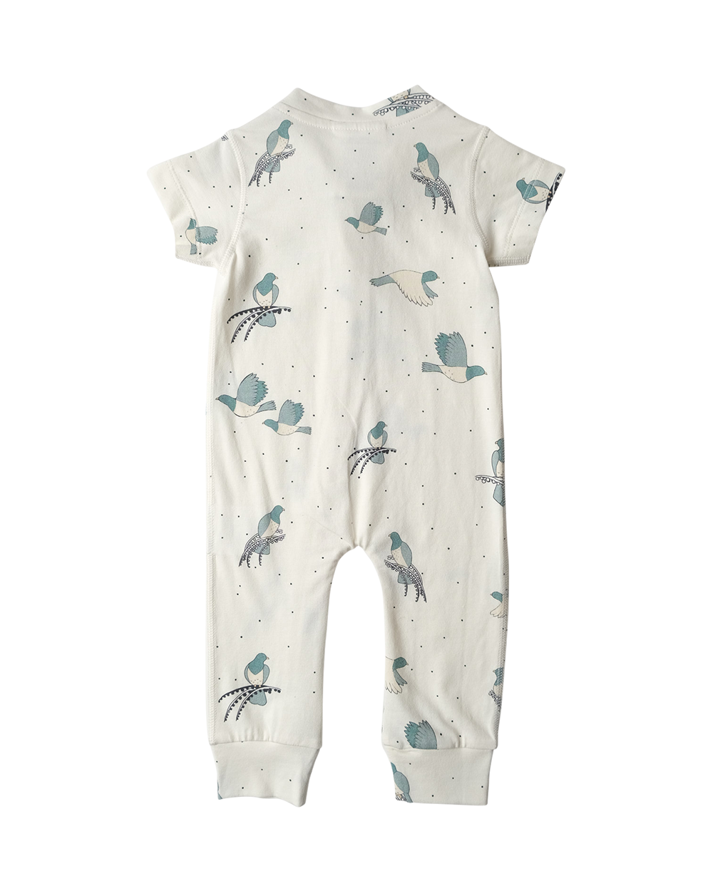 Babu Organic Cotton Short Sleeve Onesie Kererū