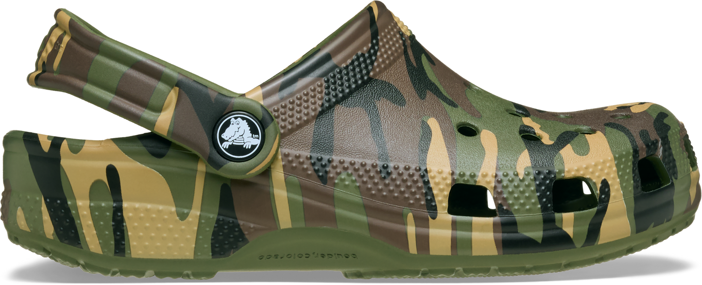 Crocs Classic Camouflage Clog Toddlers Army Green/Multi