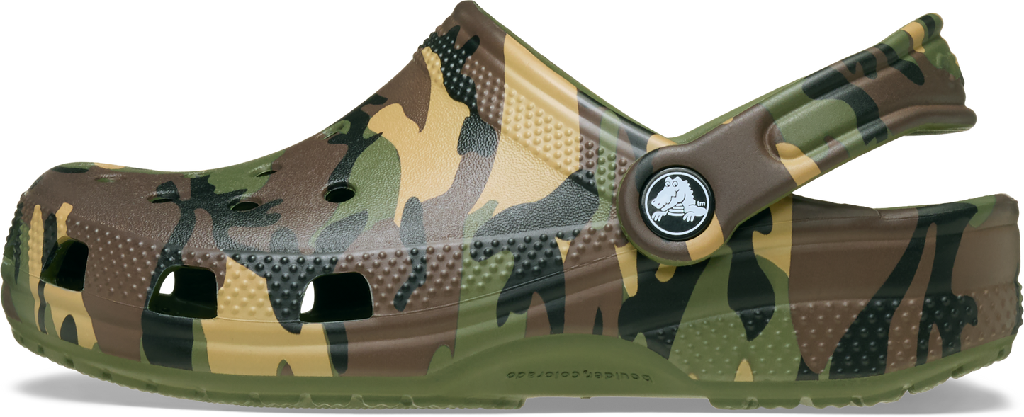 Crocs Classic Camouflage Clog Toddlers Army Green/Multi