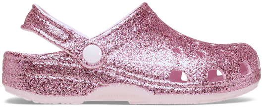 Crocs Classic Chunky Glitter Clog Toddlers Pink Milk