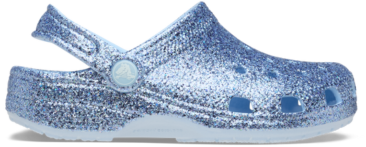 Crocs Classic Chunky Glitter Clog Toddlers Blue Frost